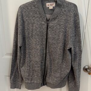 Original Penguin Men's Zip Up Gray Sweater
